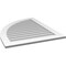 Ekena Millwork Quarter Round Top Left Surface Mount PVC Gable Vent w/ 3-1/2"W x 1"P Standard Frame, 32"W x 40"H GVPQL32X4001SN - alternate 2